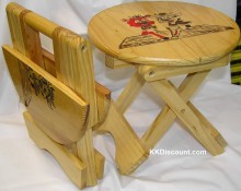 Small Folding Wooden Chair Stool