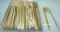 small flat bamboo skewers