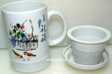 Best Wishes Mug with Strainer