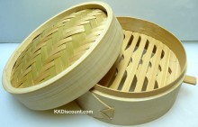Small Bamboo Steamer with Handle Set