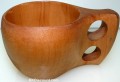 Wooden Mug with Fingers Handle