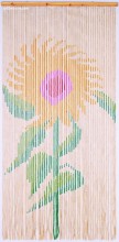 Bamboo Sunflower Beaded Door Curtain