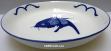 Blue Carp Fish 7 Inch Dish