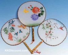 Round Silk Screen Hand Fans