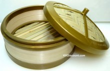 5 inch Plastic Rim Bamboo Steamer